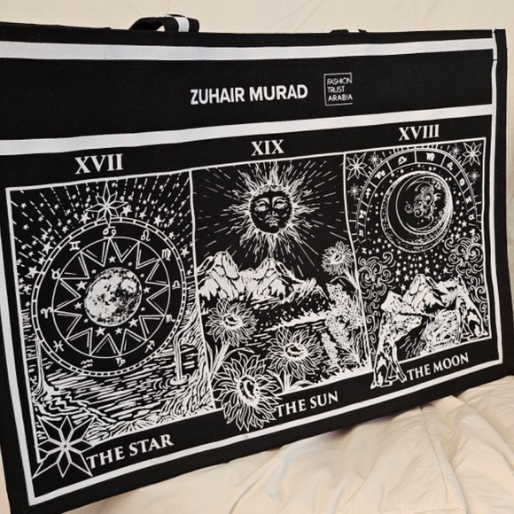 ZUHAIR MURAD designer canvas tote bag-Black - Picture 3 of 9